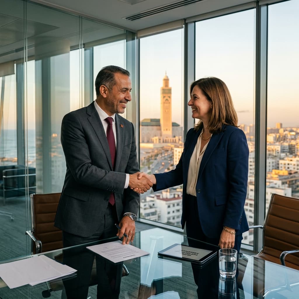 Customer Obsession team meeting with a client in Casablanca
