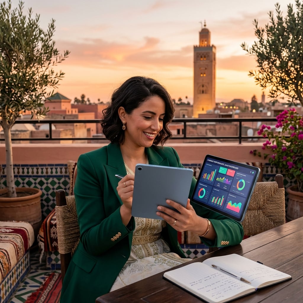 Toutsuite in Marrakesh, Morocco — Entrepreneurs managing operations from medina rooftops